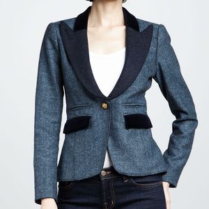 Smythe Navy Herringbone Blazer